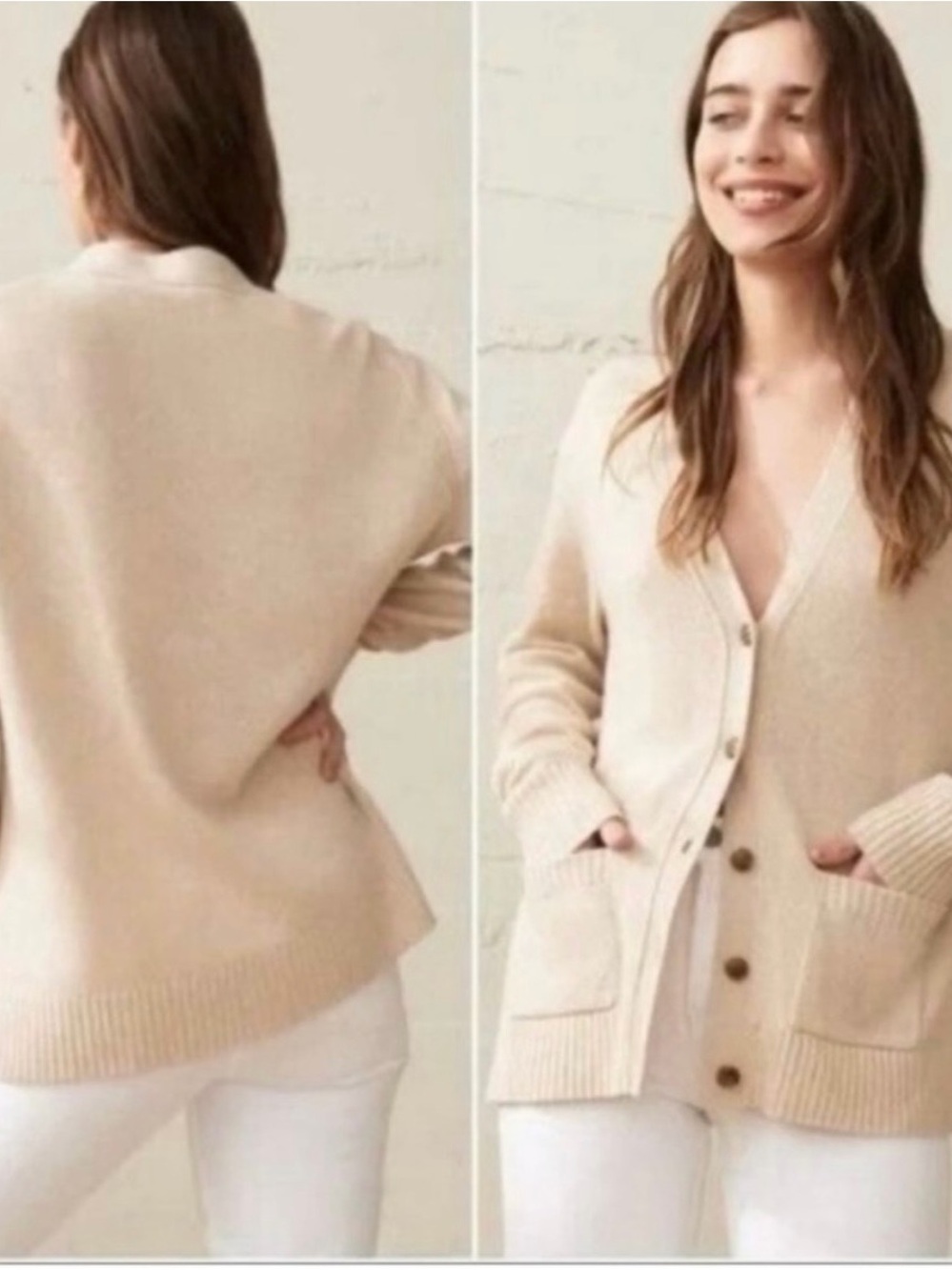 Jenni Kayne Everyday Cardigan Sweater in Oatmeal